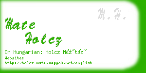 mate holcz business card